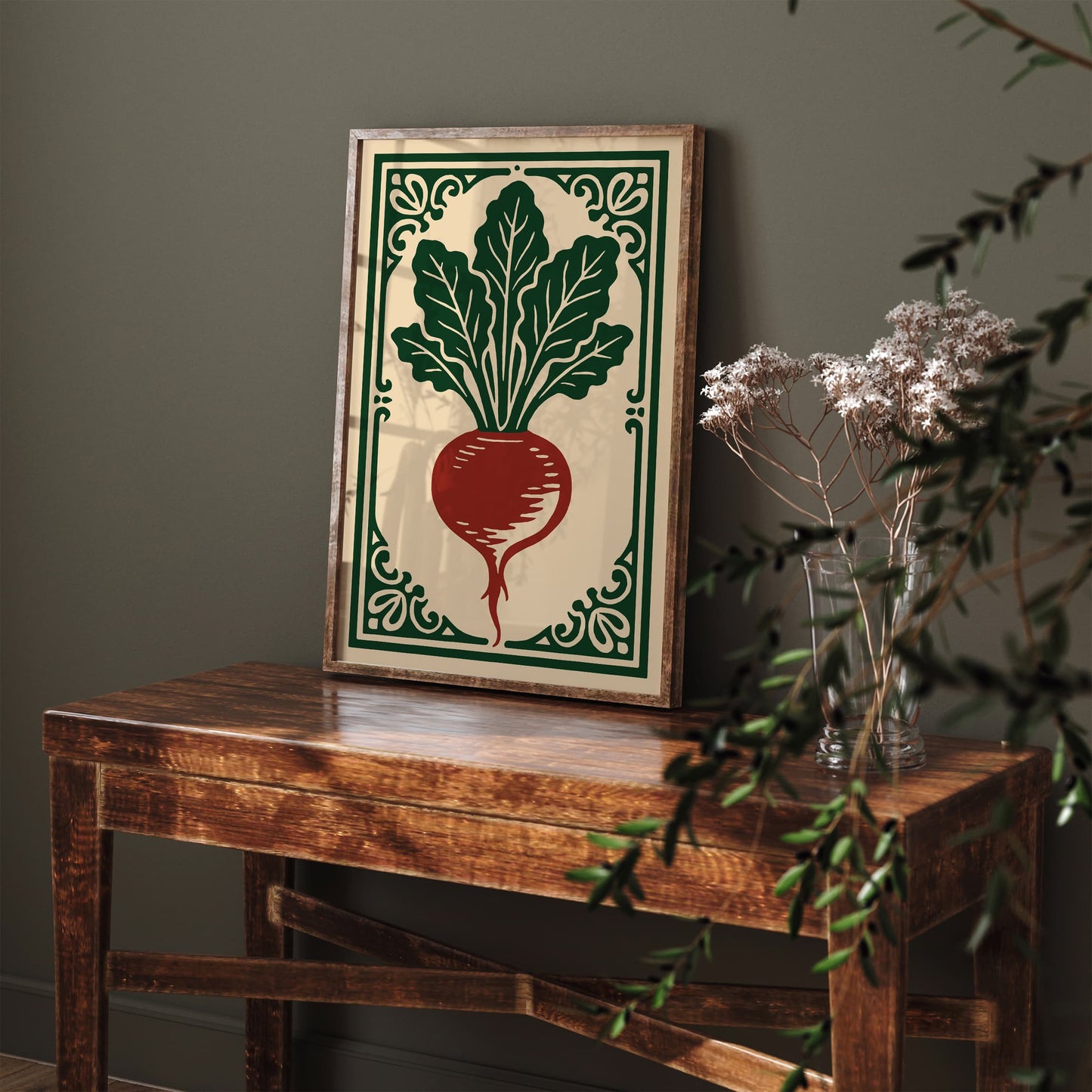 Beetroot Vegetable Poster - Rococo Style Wall Art