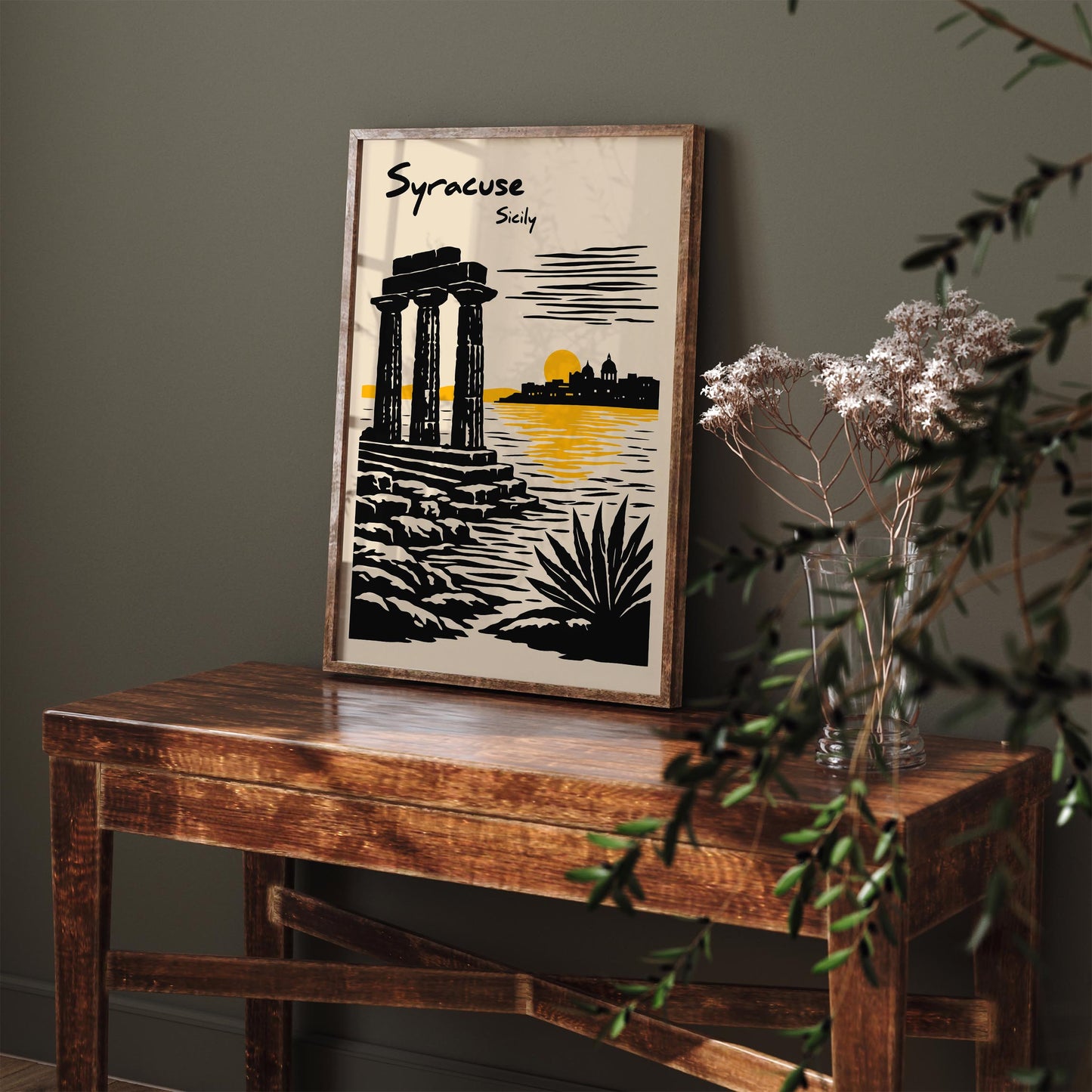 Syracuse Sicily Travel Poster