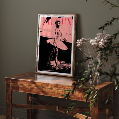 Jaloux Vintage French Ballerina Pink Poster