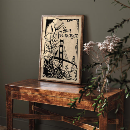 Art Nouveau San Francisco Poster