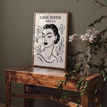 Chic Week Paris 1952 Fashion Poster