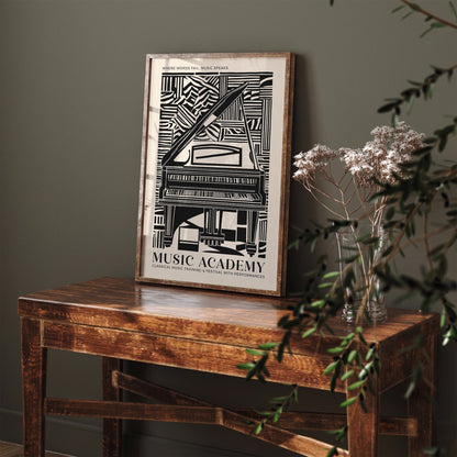 Music Academy Poster - Elegant Piano Wall Art