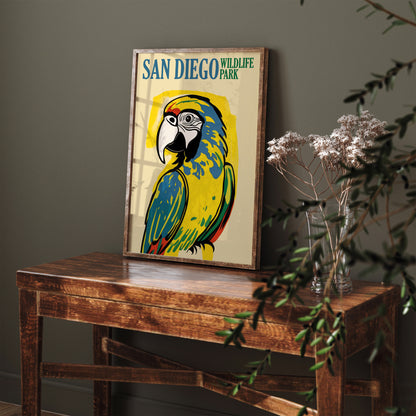 San Diego Wildlife Park Parrot Poster