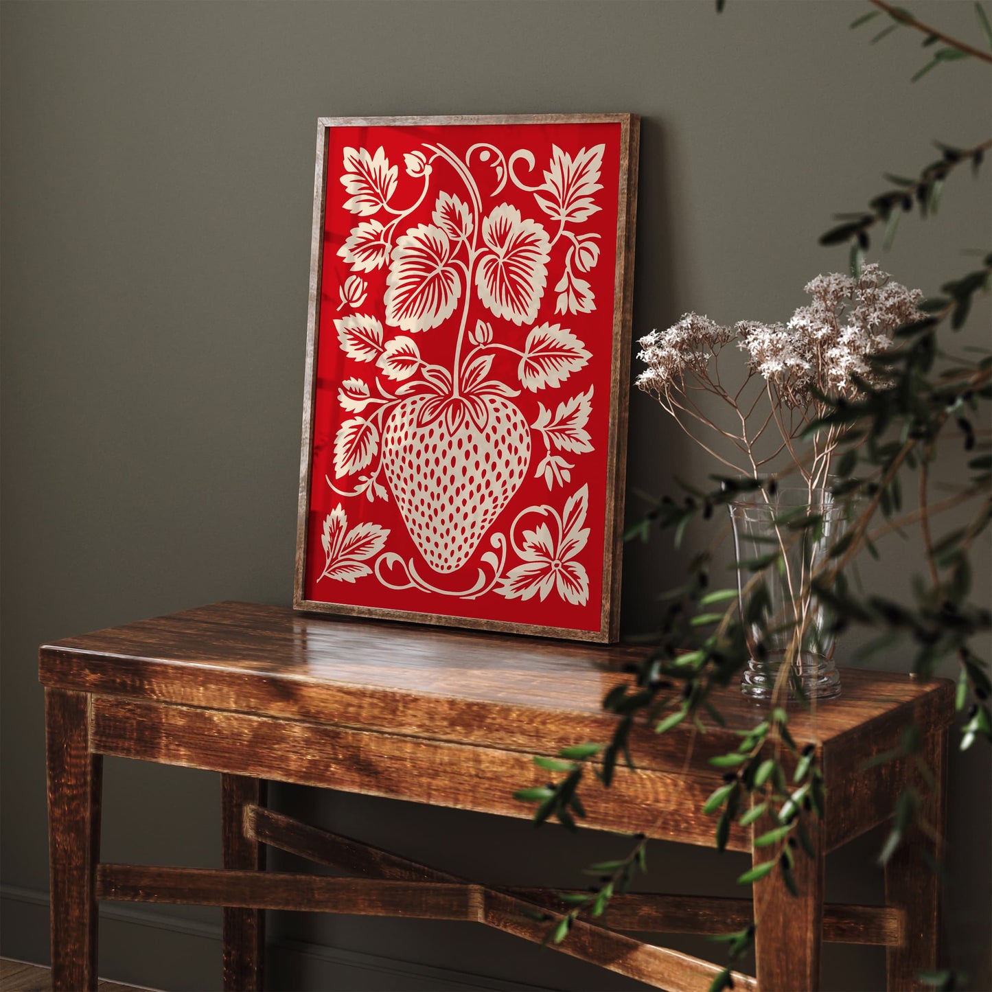 Delicious Red Strawberry Poster