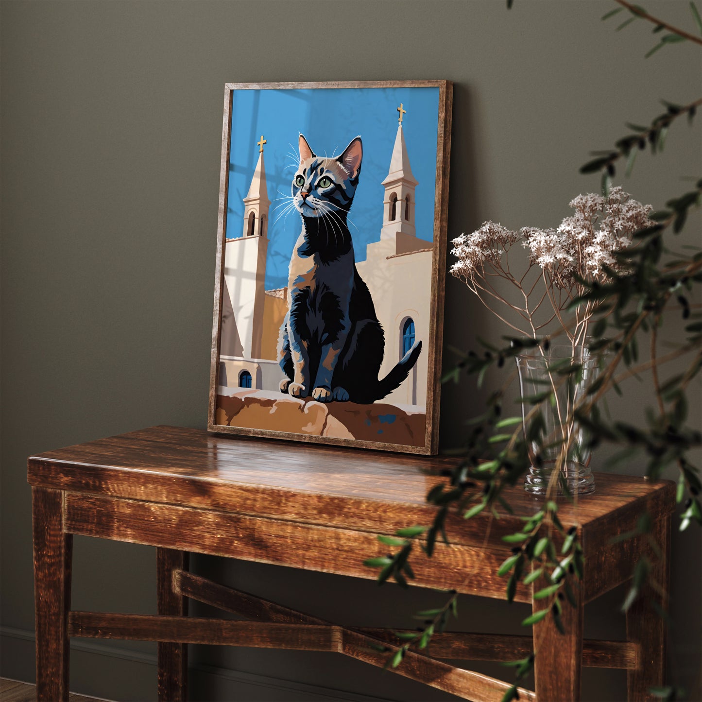 Priest Cat Quirky Wall Art Poster