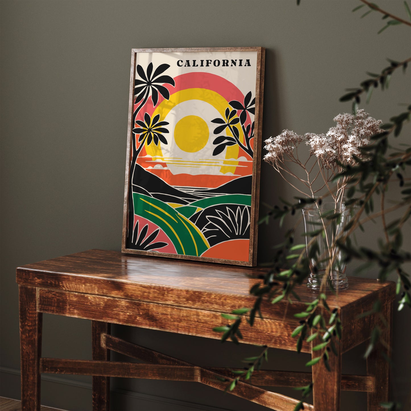 California Sunshine Vintage Scenic Wall Art