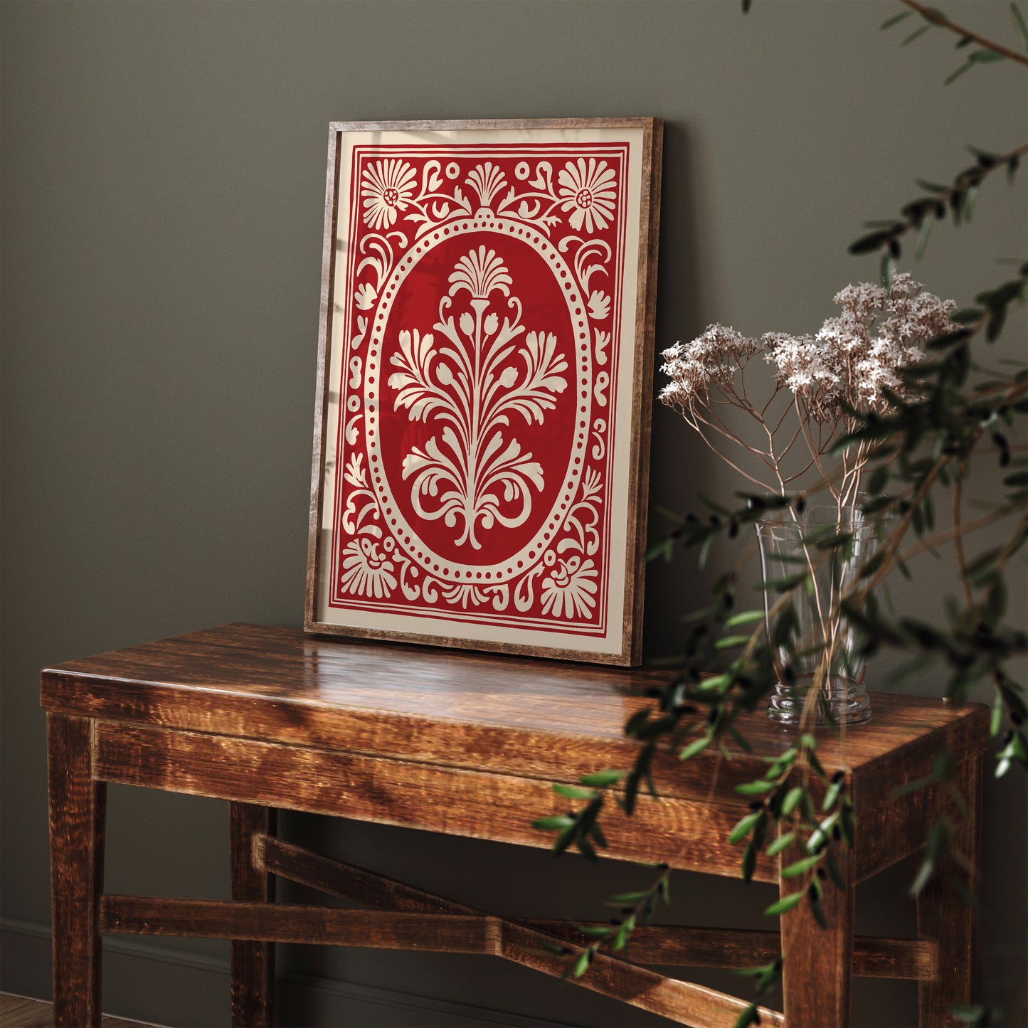 Rococo Floral Art Print - Elegant Wall Art