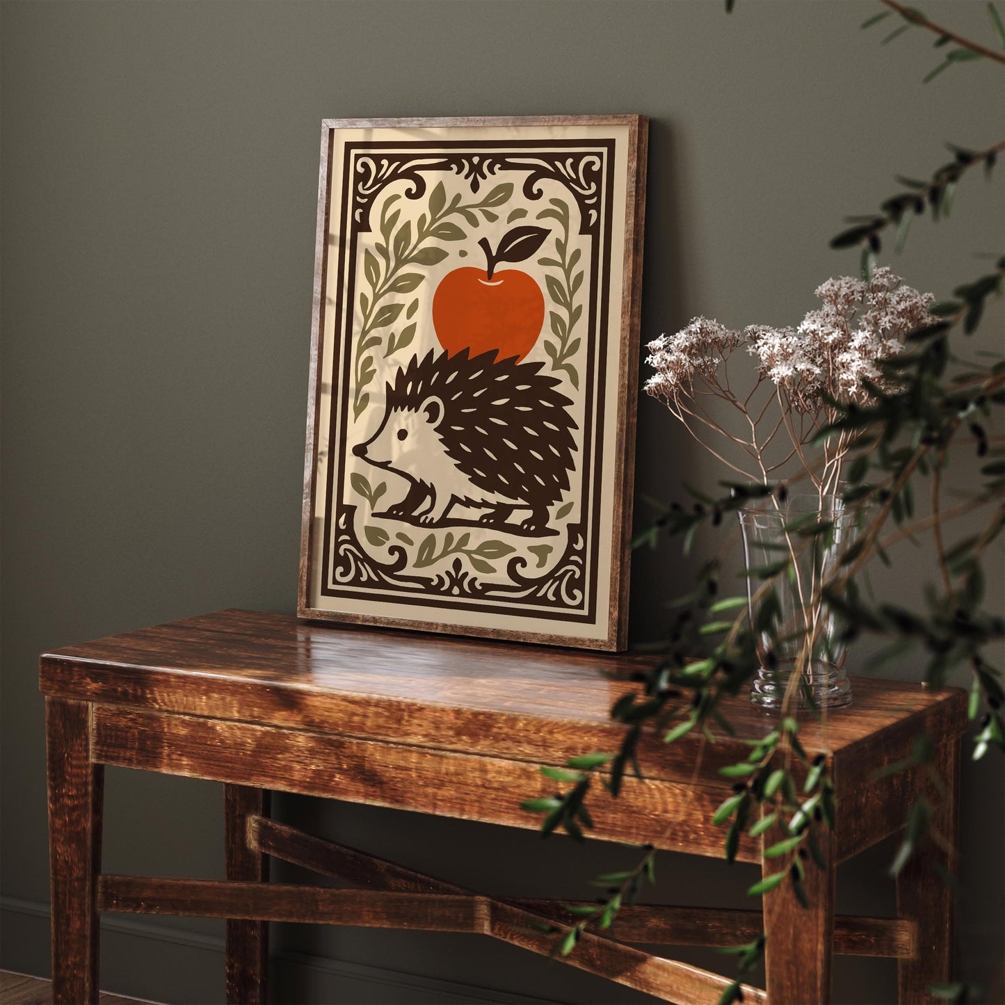 Cute Autumn Hedgehog Poster