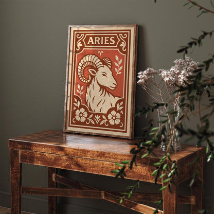 Aries Horoscope Sign - Zodiac Wall Art Print