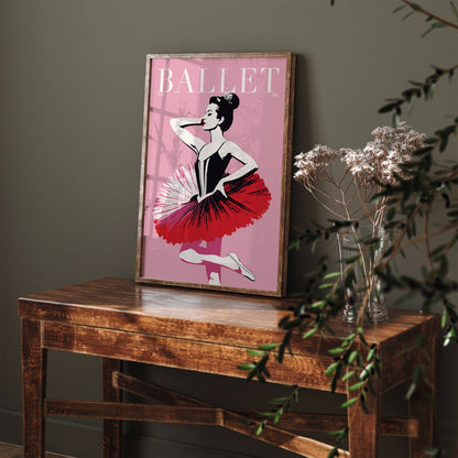 Ballet Magazine Cover Pink Poster