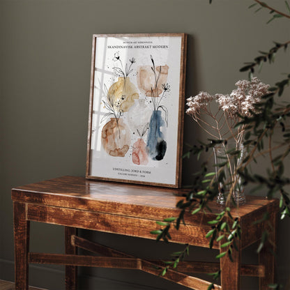 Nordic Abstract Floral Poster