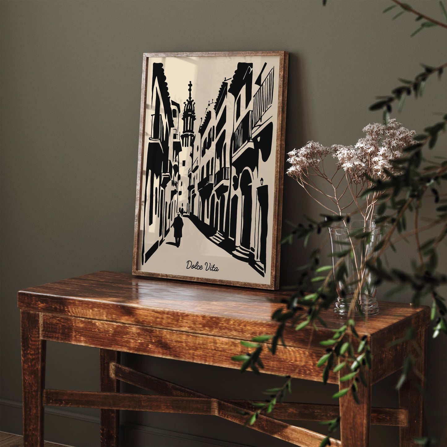 Dolce Vita Italian Cityscape Poster