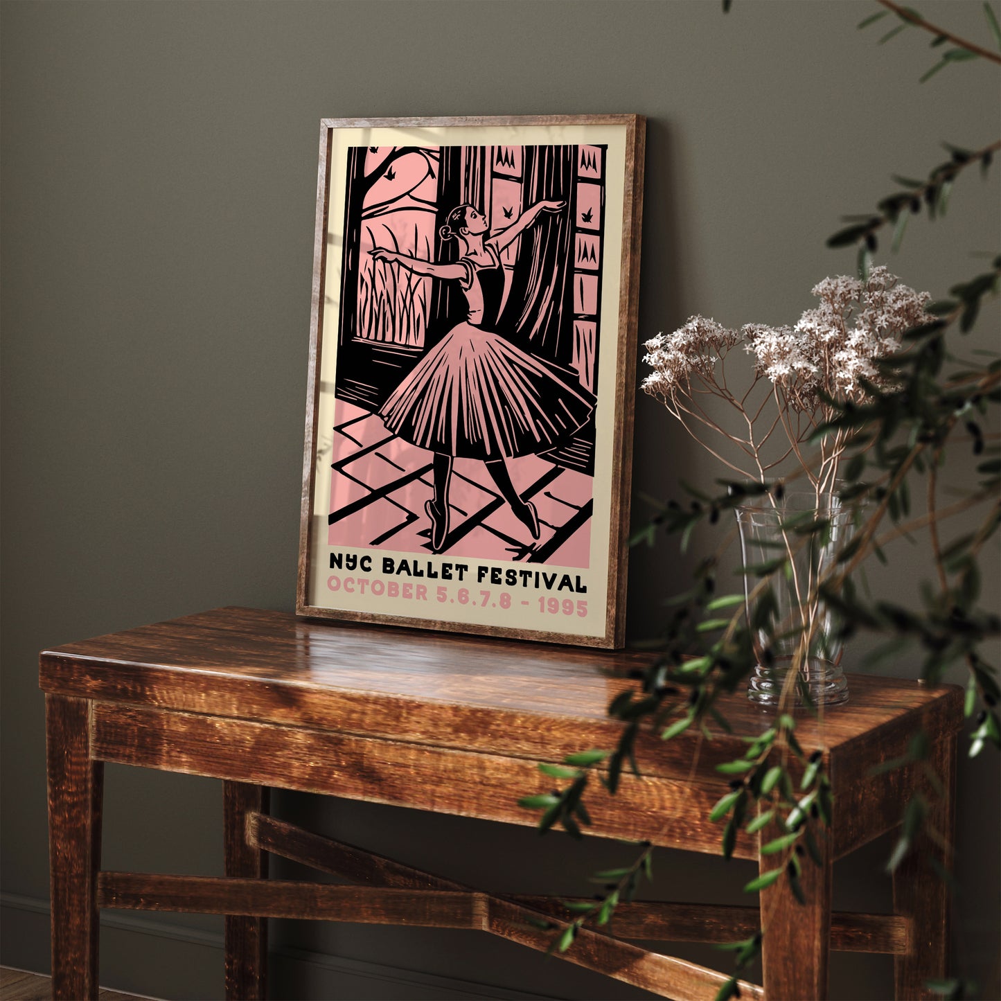 Retro Ballerina Poster Print - 1995 NYC