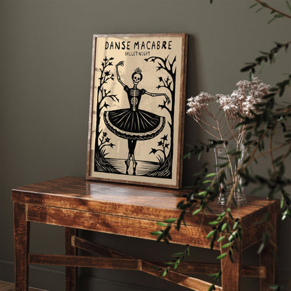 Danse Macabre Ballet Night Music Poster