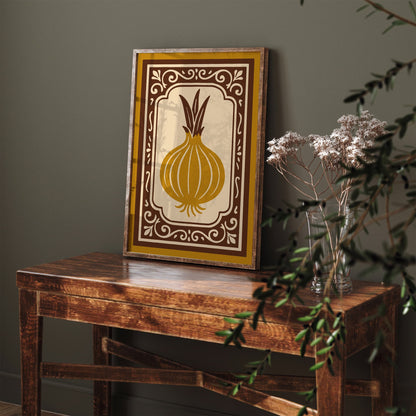 Onion Art Print - Farmhouse Wall Art for Kitchen Decor