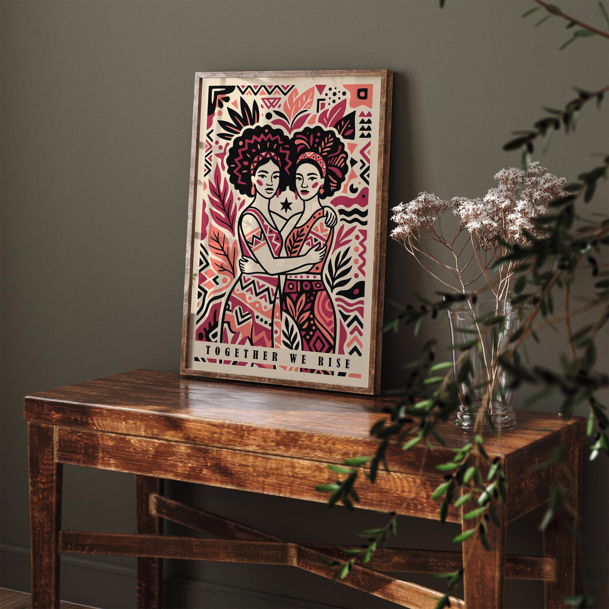 Together We Rise Sisterhood Poster