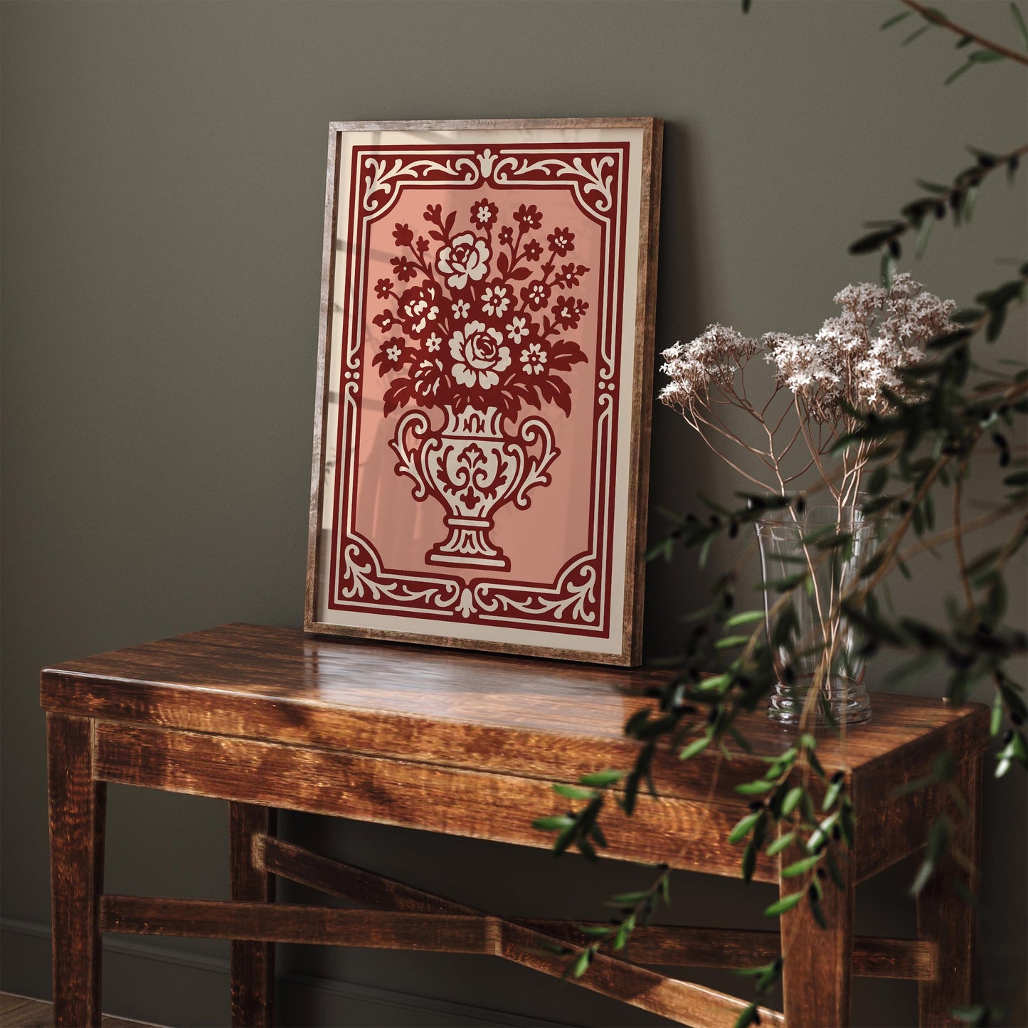 Rococo Bouquet of Flowers Poster