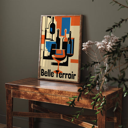 Belle Terroir French Wine Retro Poster