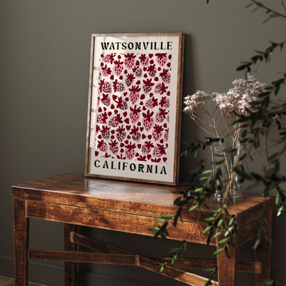 Watsonville California Pink Strawberries Print