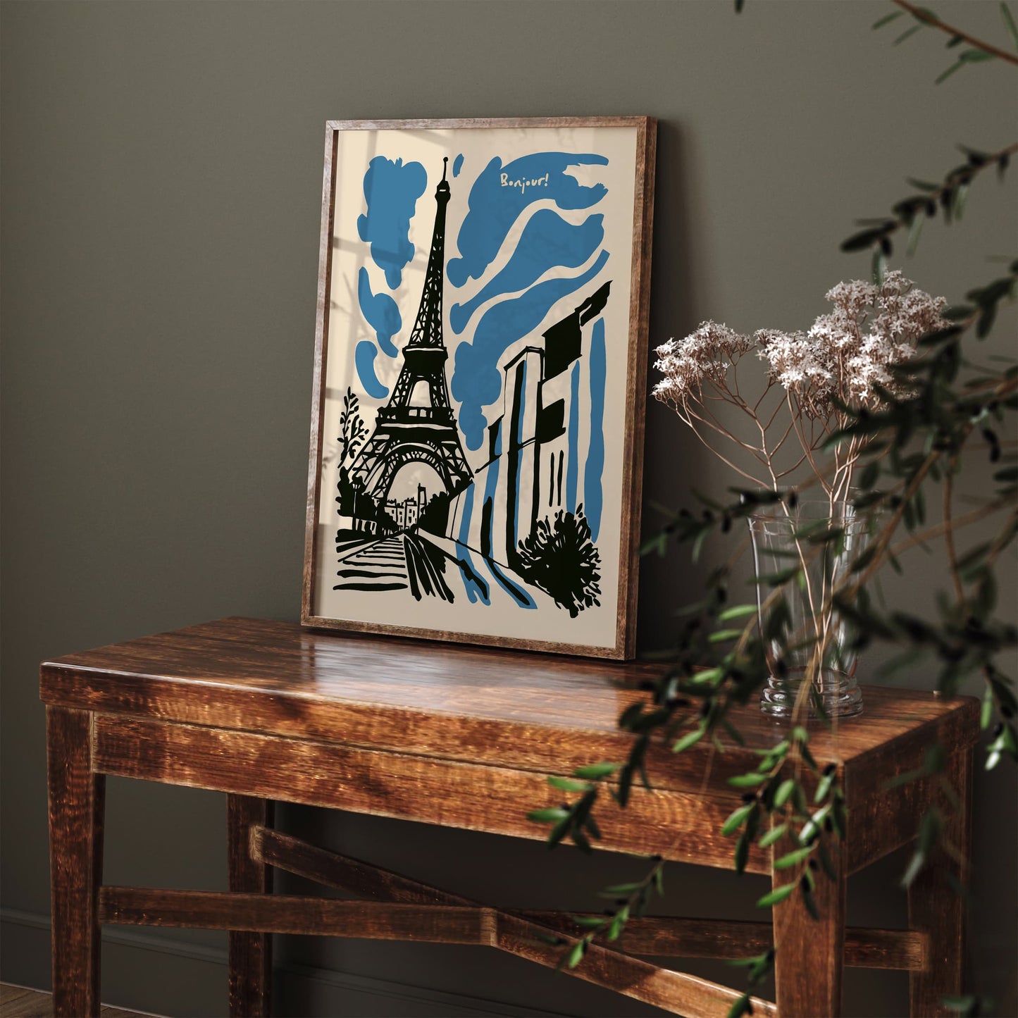 Bonjour! Paris Travel Art Print