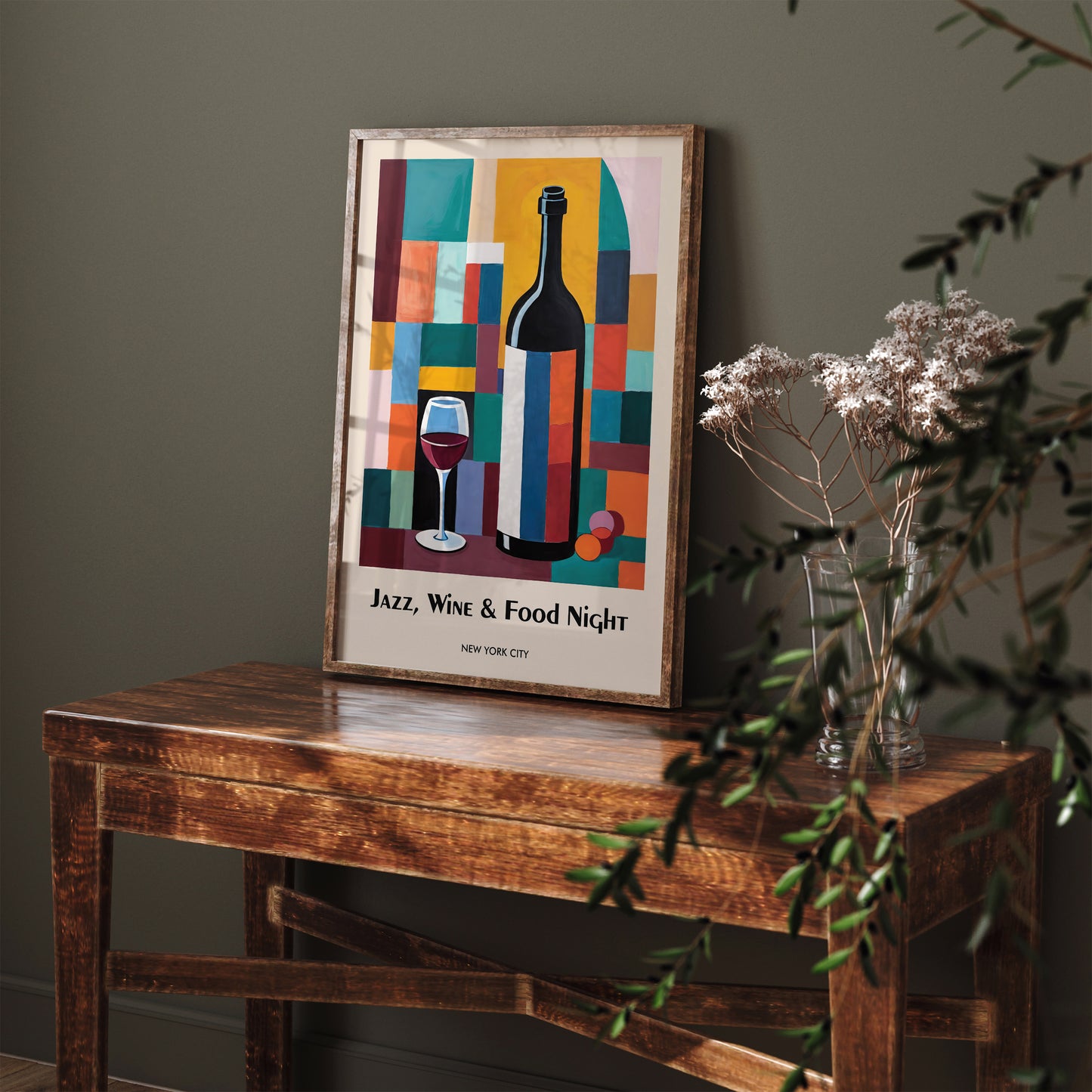 Jazz & Wine NYC Festival Art Print