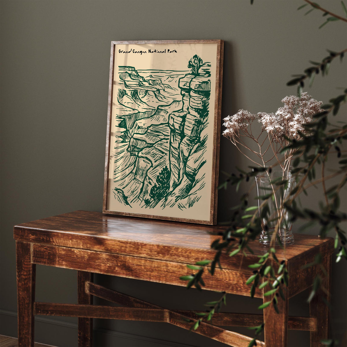 Grand Canyon Vintage National Park Art Poster