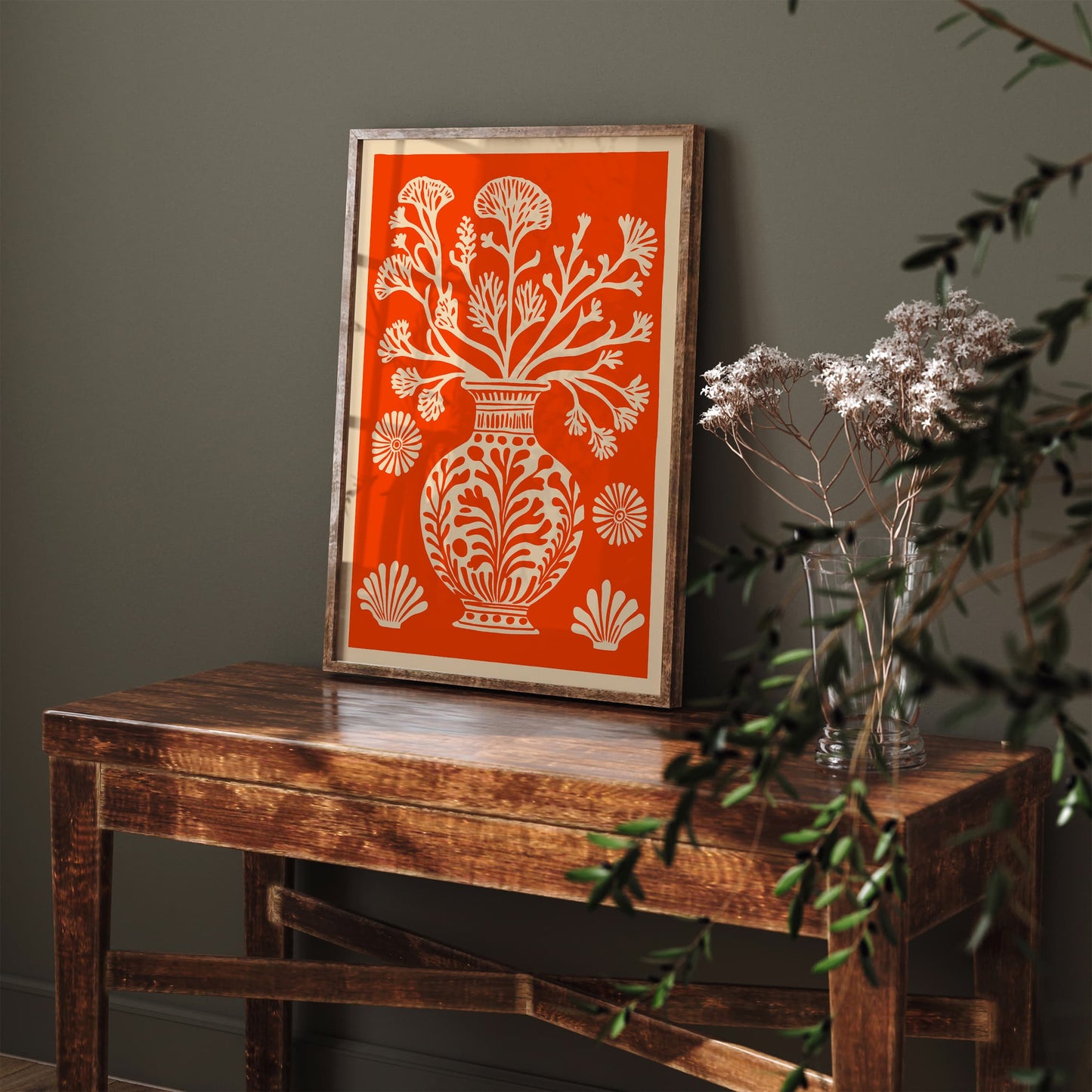 Coral Reefs Bouquet Orange Print