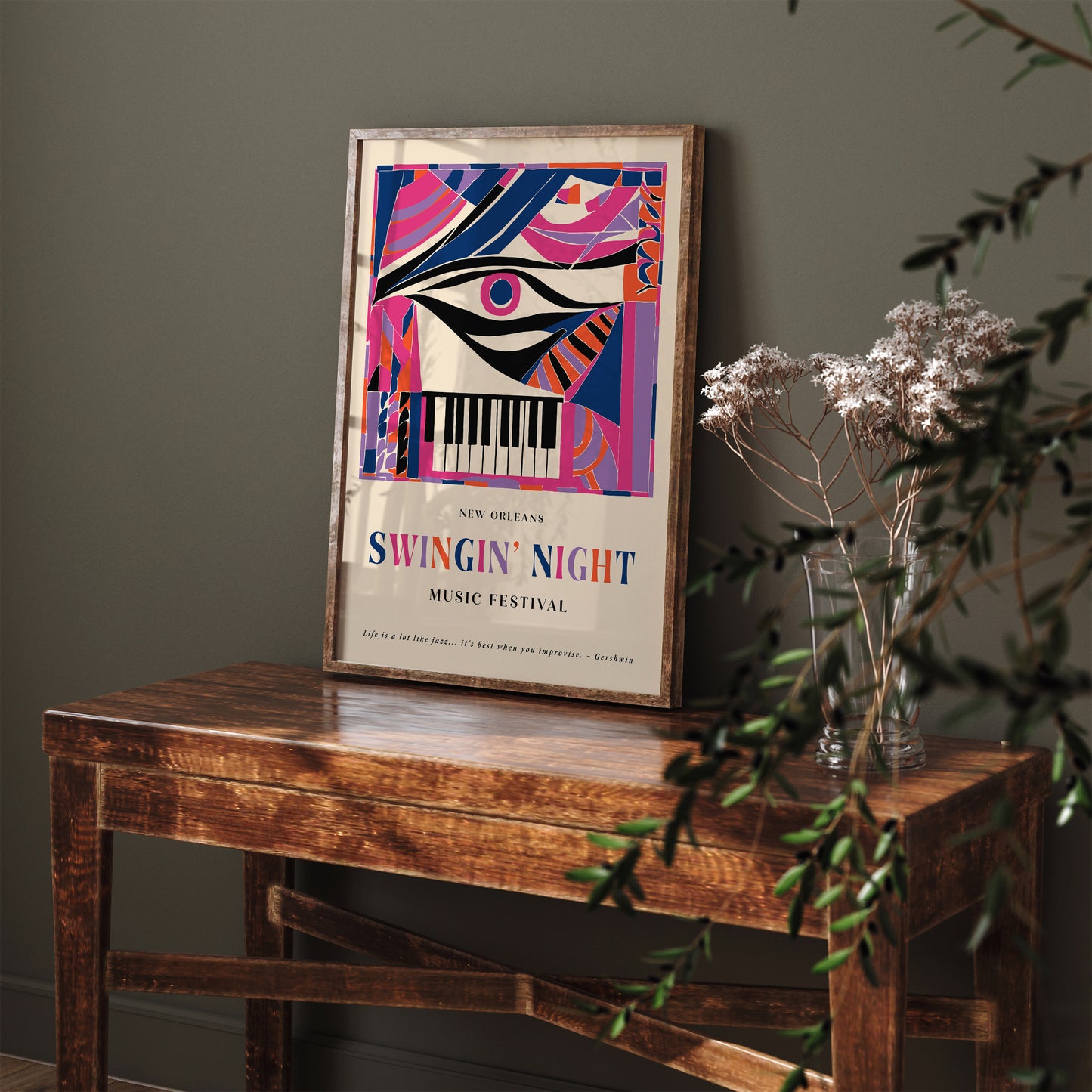 NOLA Swingin Night Music Poster