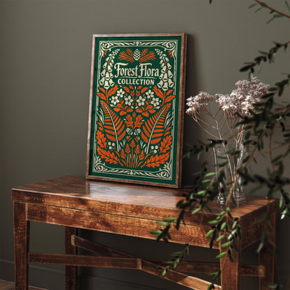 Vintage Forest Flora Botanical Art Poster