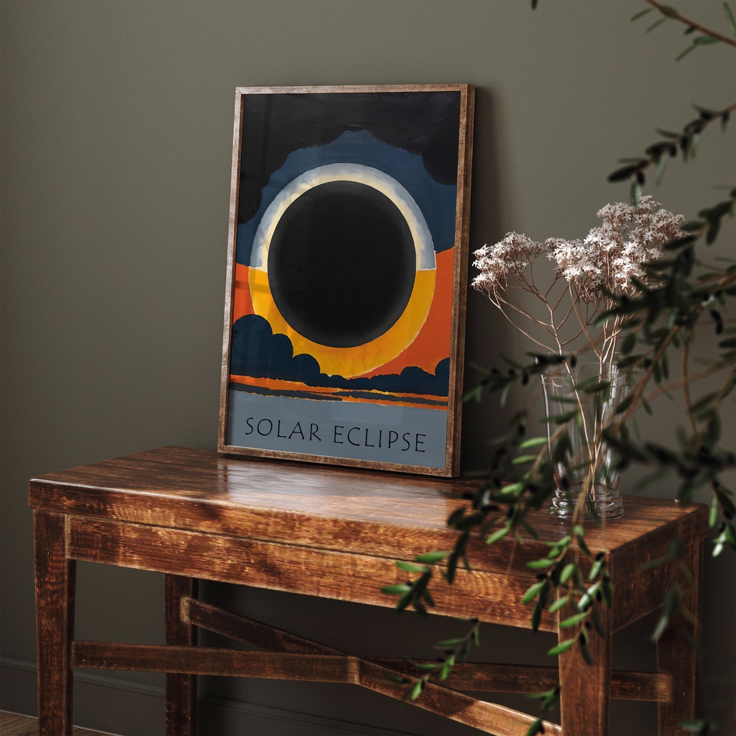 2024 Total Solar Eclipse Wall Art - Man Cave Wall Decor