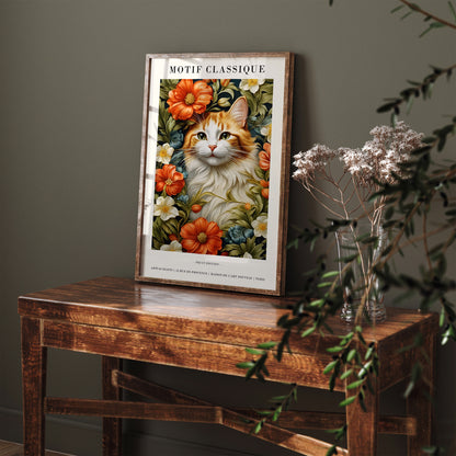 Art Nouveau Style Cat Wall Art