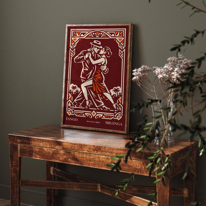 Buenos Aires Tango Milonga Poster – Argentine Dance Wall Art Print