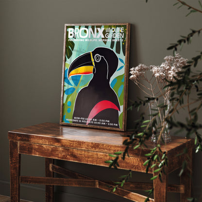 Bronx Wildlife Garden Retro Poster