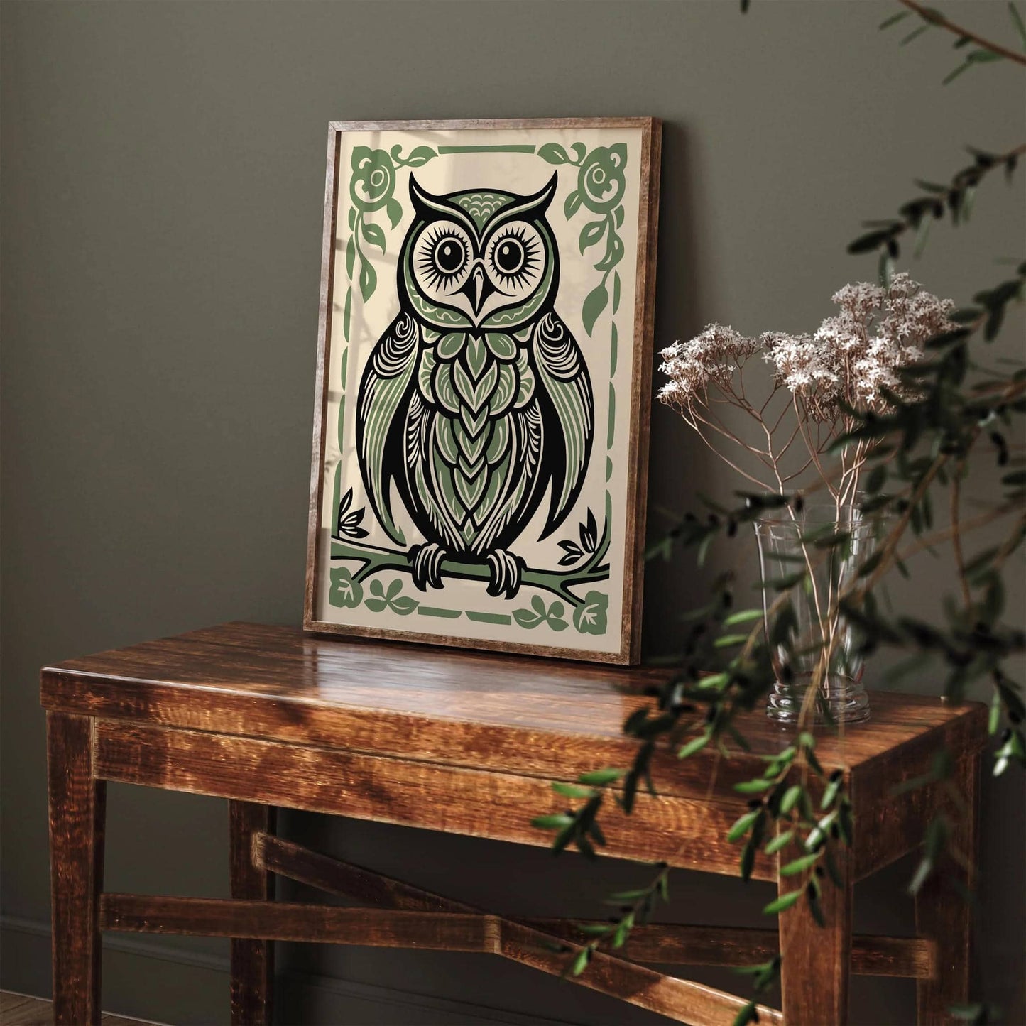 Cute Owl Farmhouse Wall Art Decor