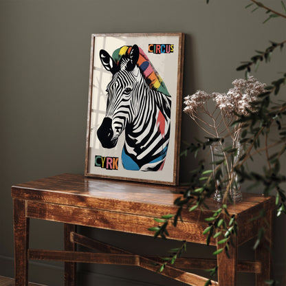 Circus Zebra - Vintage Polish Cyrk Poster