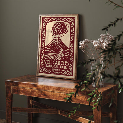 Volcanoes National Park Poster - Hawaii Travel Wall Art