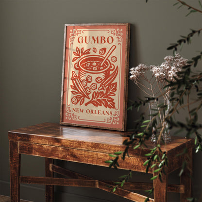 Gumbo New Orleans Poster - Louisiana Wall Art