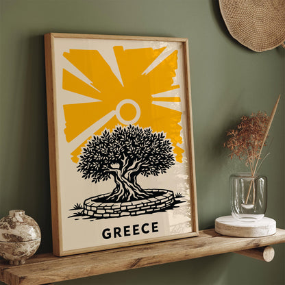 Greece Olive Tree Poster