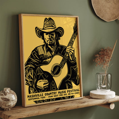 2002 Nashville Country Festival Retro Poster