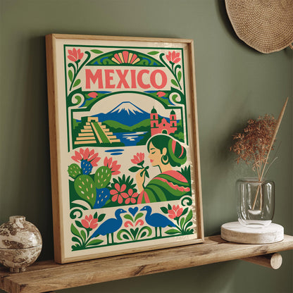 Mexico Colorful Travel Poster