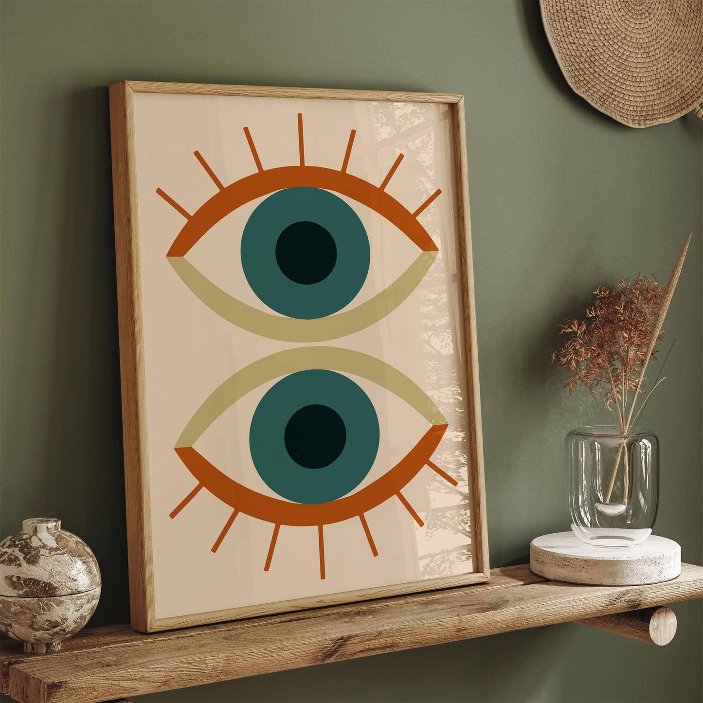 Retro Abstract Eyes Poster