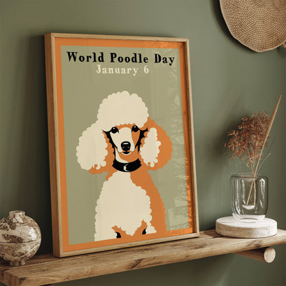 World Poodle Day Vintage Art Print