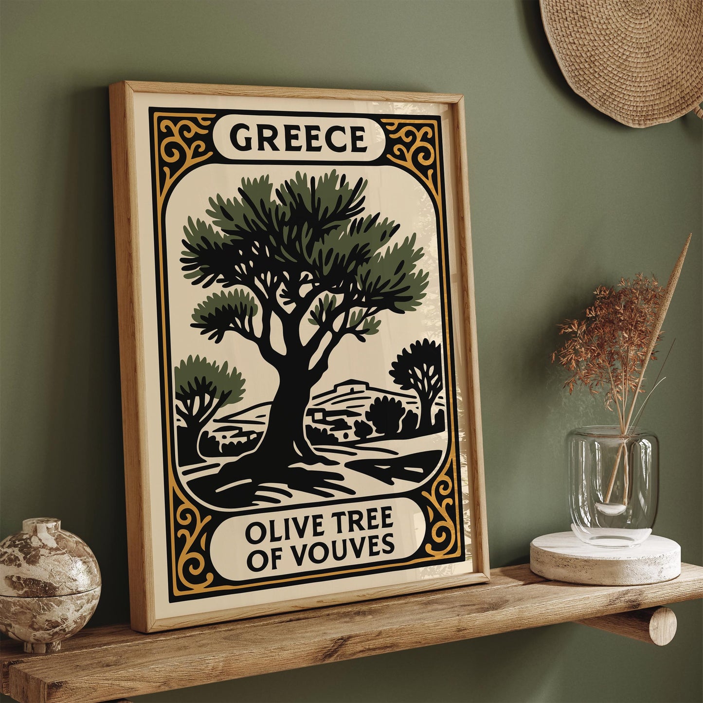 Greece Olive Trees Poster