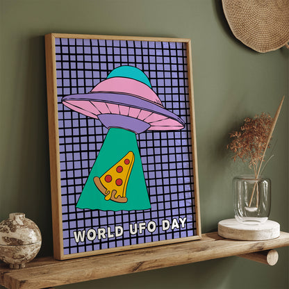 World UFO Day Cute Poster