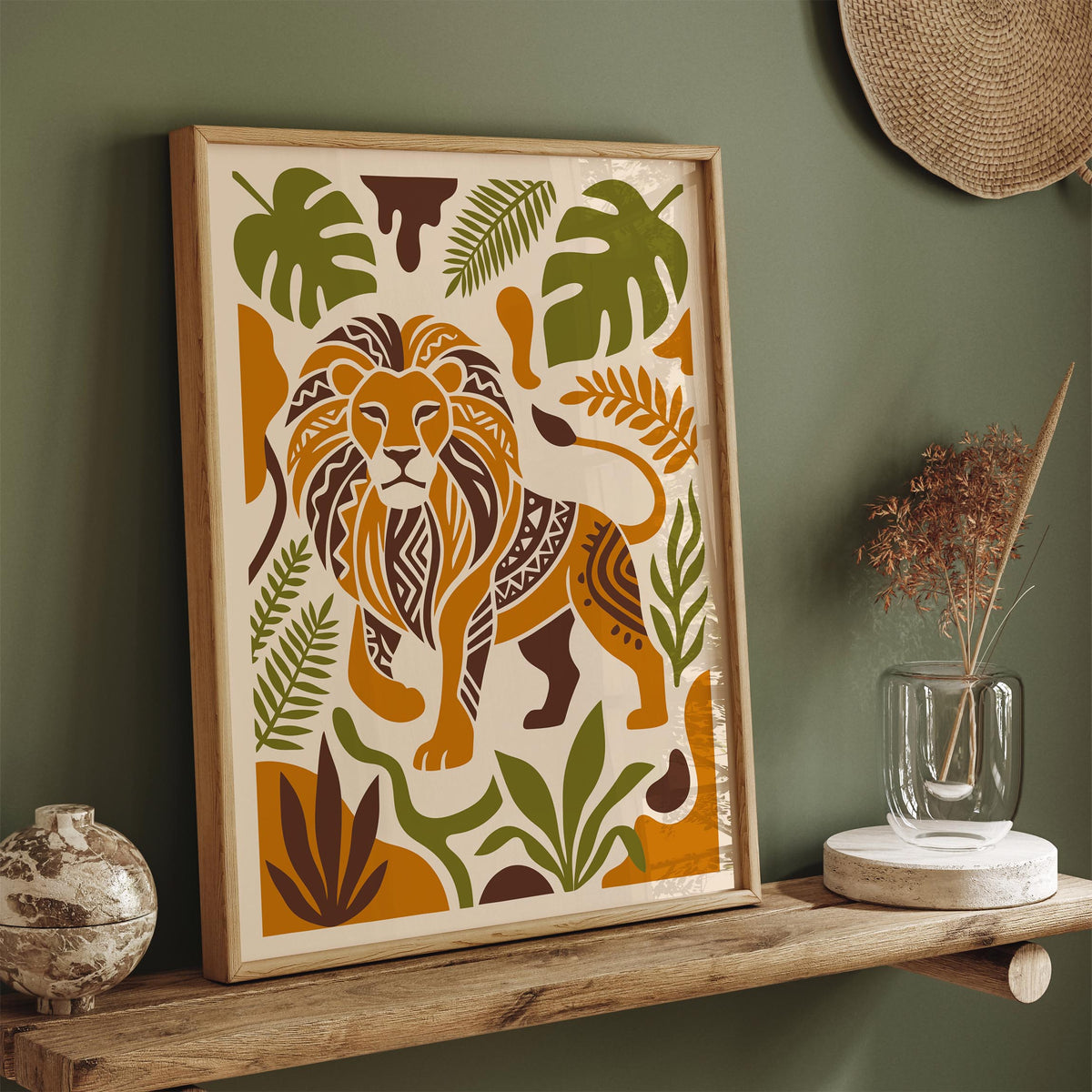 Lion King of the Jungle Art Poster