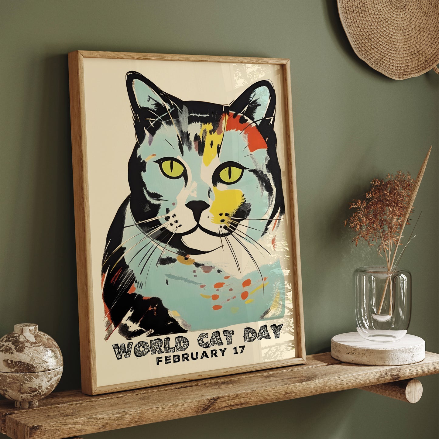 World Cat Day Painted Poster