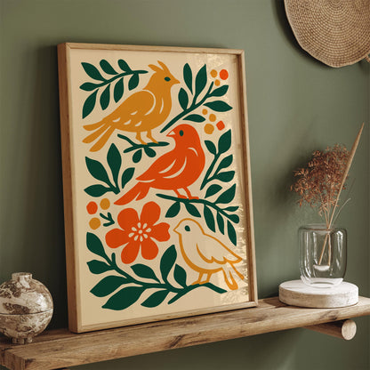 Country House Birds Poster