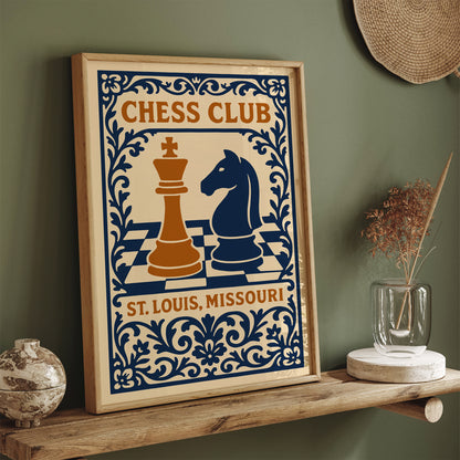St. Louis Chess Club Poster - Missouri Chess Wall Art