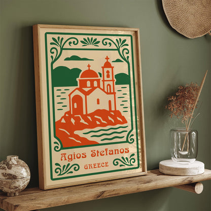 Agios Stefanos Greece Poster