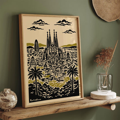 Barcelona Travel Poster